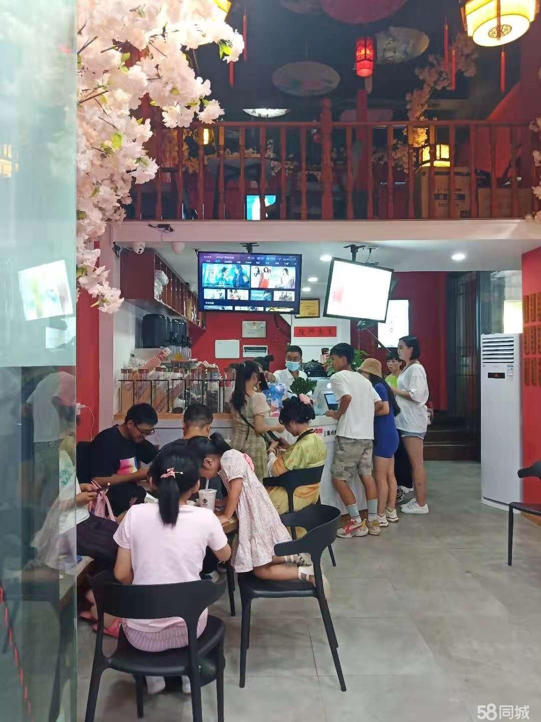 (转让)林达美食街双门头品牌奶茶店低价转让