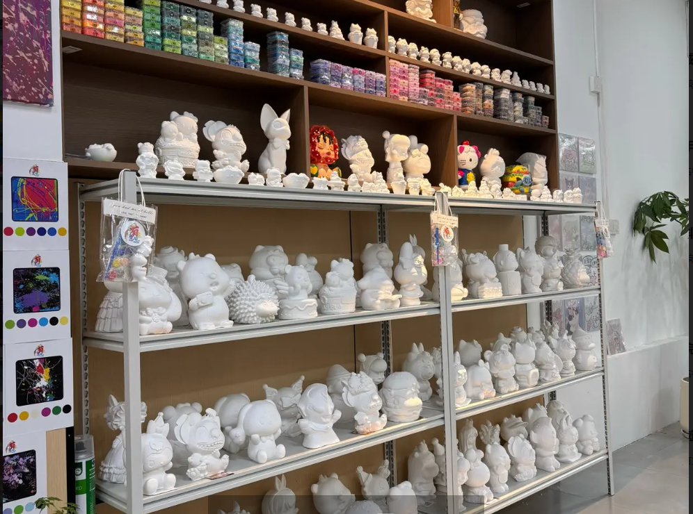 (转让)有点意思泼墨体验店 拼豆DIY石膏娃娃DIY手作体验