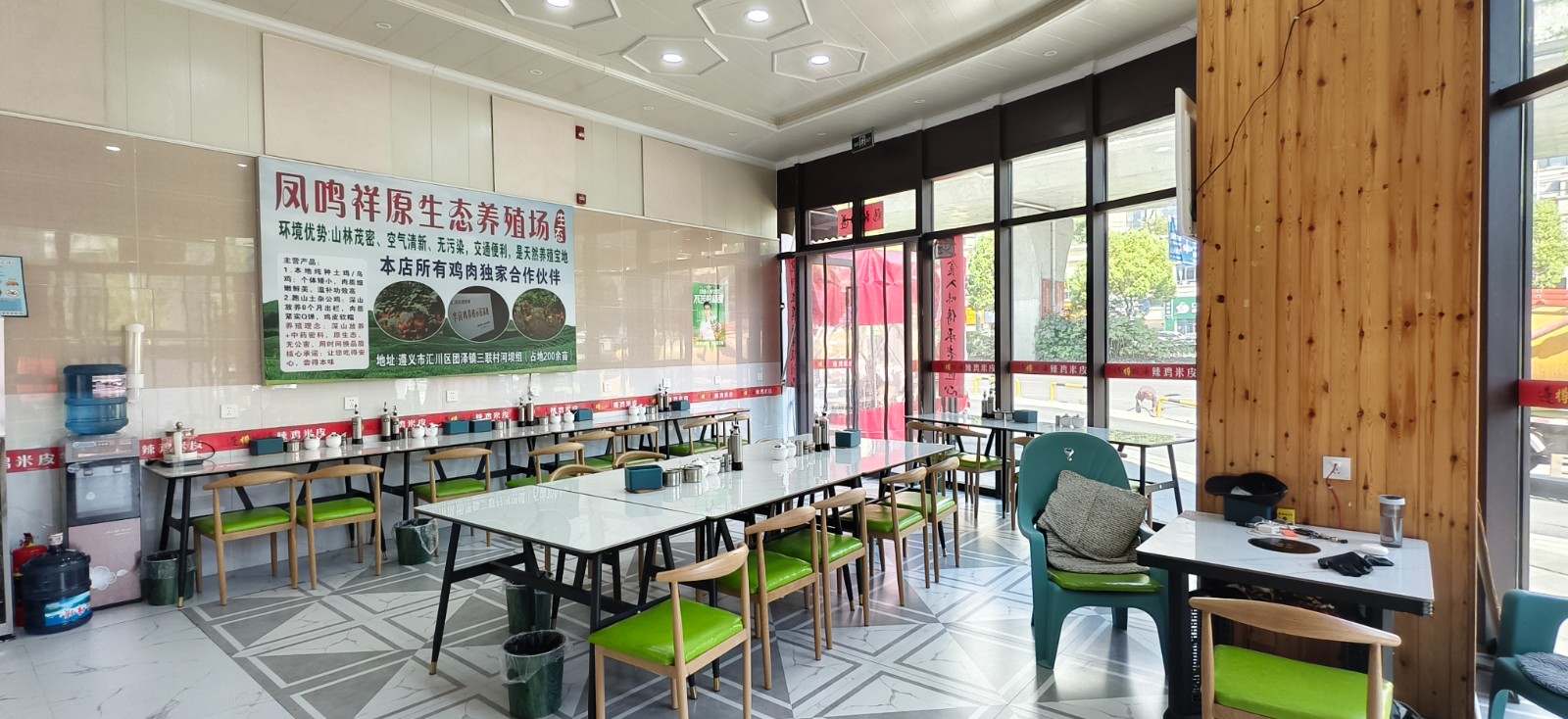 新蒲十米长门头外摆区域大早餐店带火锅店一体转让
